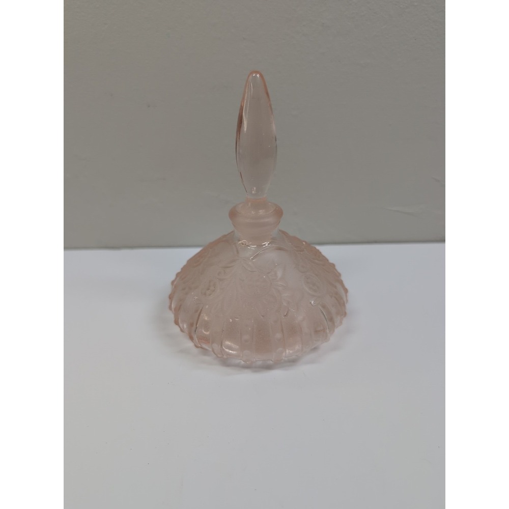 Vintage Silvestri Pink Frosted Perfume Bottle